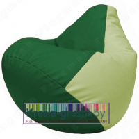 Бескаркасное кресло мешок Груша Г2.3-0104 (зелёный, светло-салатовый)